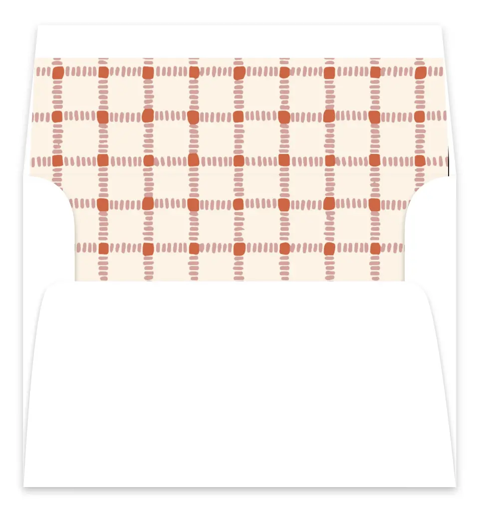 This is a  7.125" x 7" Envelope Liners (ELC) called Stitched Grad printed in full color