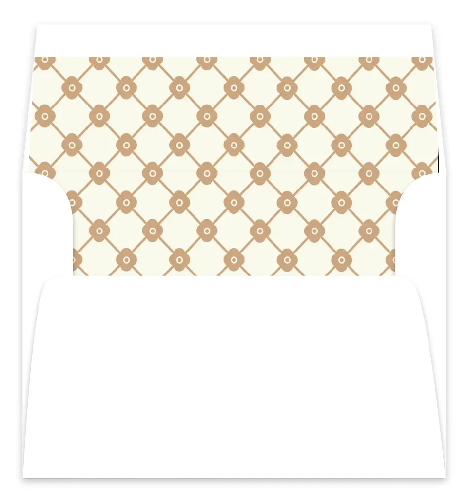 This is a  7.125" x 7" Envelope Liners (ELC) called Beaded Veil printed in full color