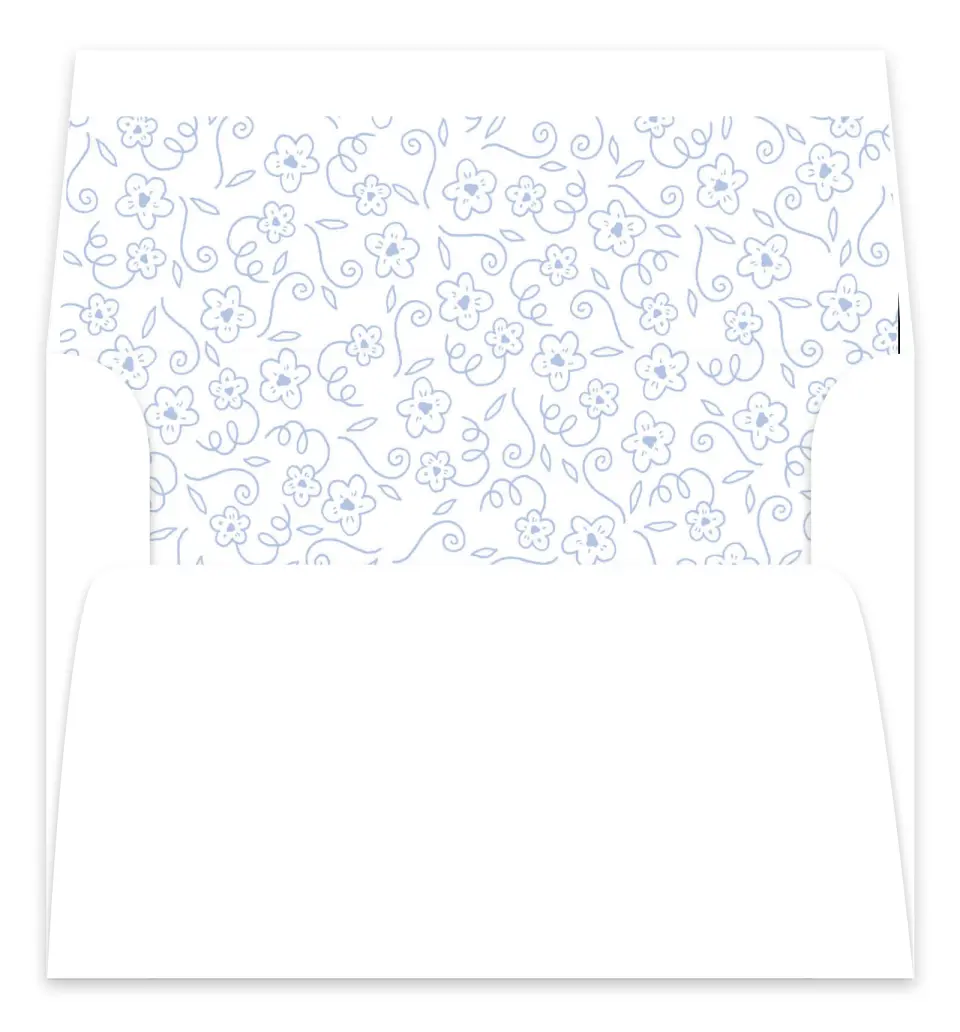 This is a  7.125" x 7" Envelope Liners (ELC) called Framed in Flowers printed in full color