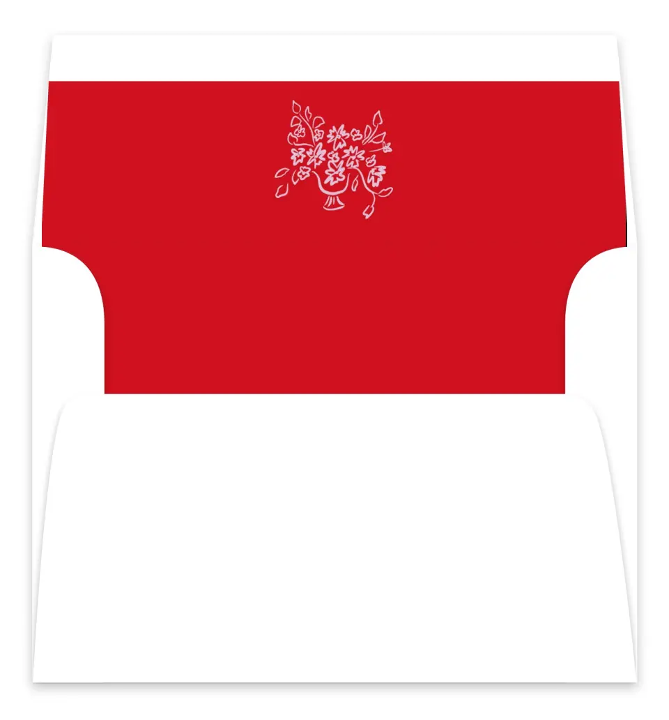 This is a  7.125" x 7" Envelope Liners (ELC) called Flourishing Love printed in full color