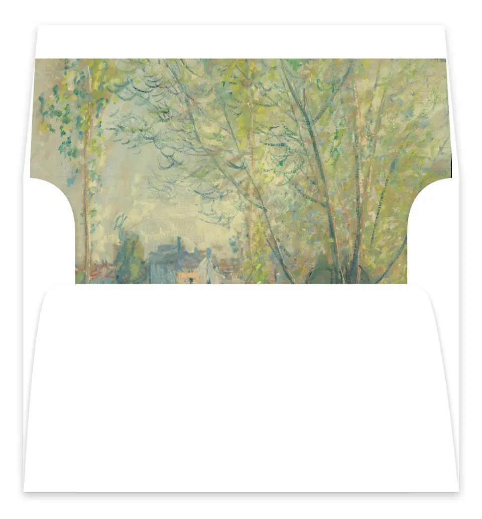 This is a  7.125" x 7" Envelope Liners (ELC) called Soft Garden Vows printed in full color