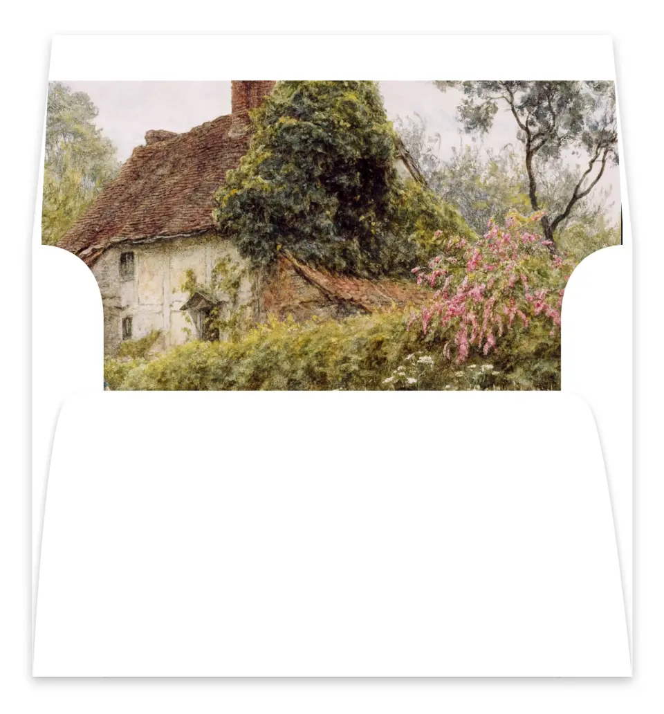 This is a  7.125" x 7" Envelope Liners (ELC) called Verdant Romance printed in full color