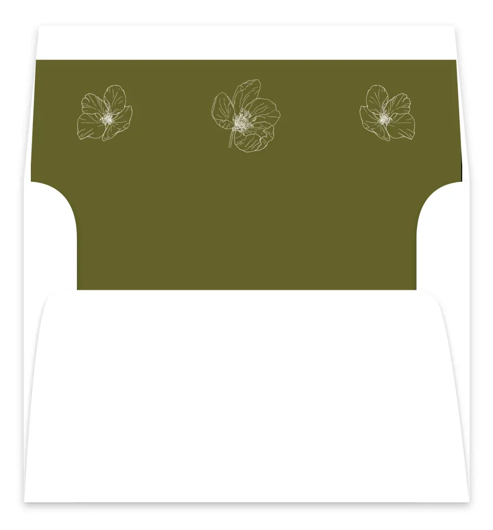 This is a  7.125" x 7" Envelope Liners (ELC) called Delicate Love printed in full color