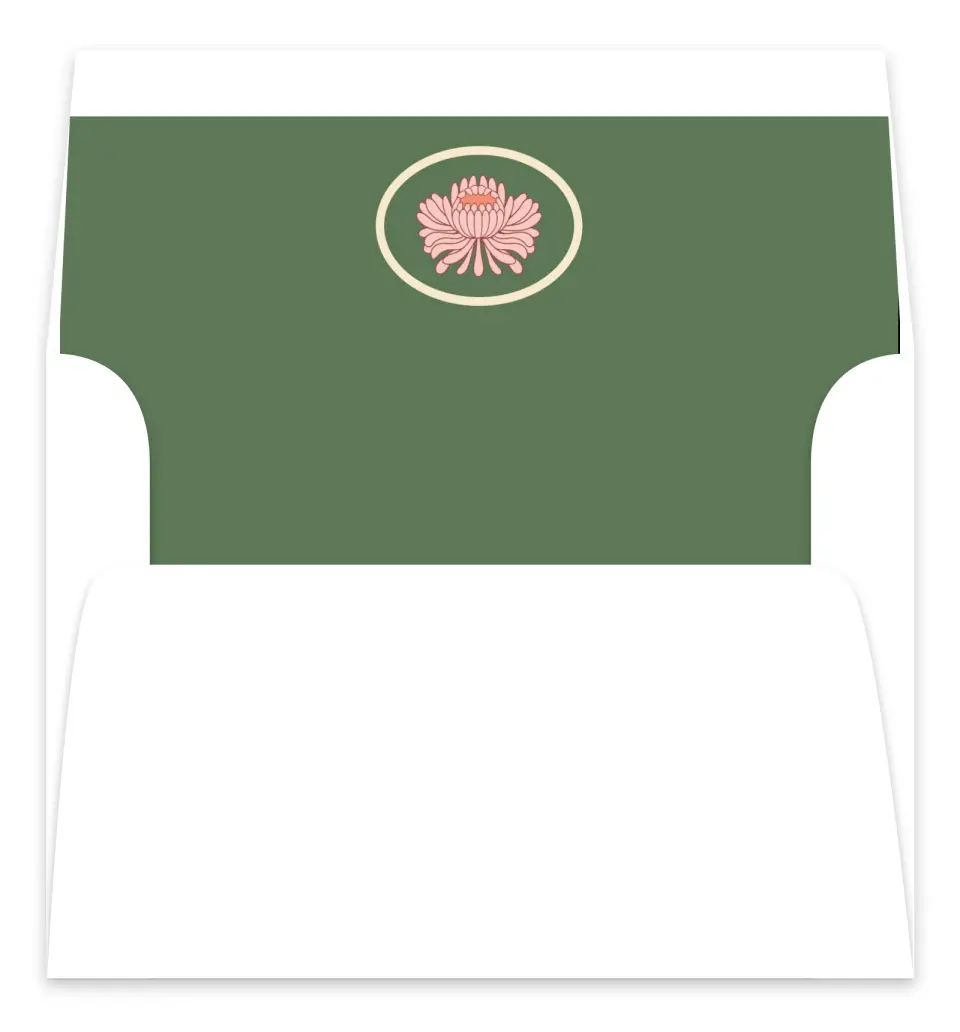 This is a  7.125" x 7" Envelope Liners (ELC) called Regal Garden printed in full color