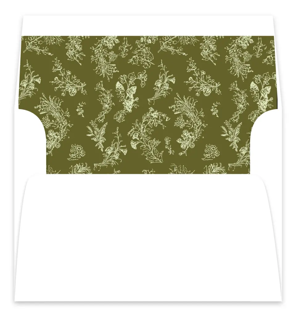 This is a  7.125" x 7" Envelope Liners (ELC) called Vintage Chinoiserie printed in full color