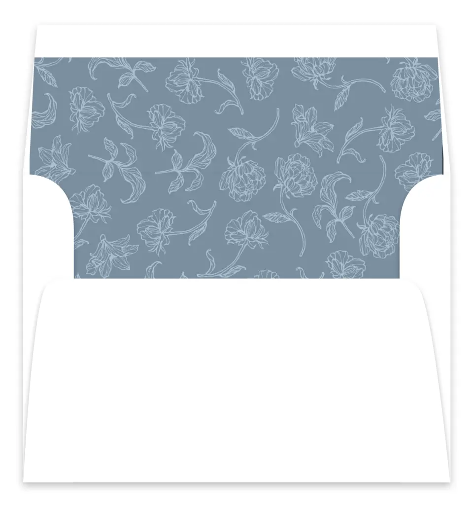 This is a  7.125" x 7" Envelope Liners (ELC) called Pressed Petals printed in full color