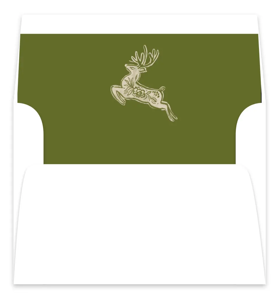 This is a Envelope Liners for 5 x 7 Card Envelope Liners for 5 x 7 Christmas Card called Flora Forest printed in full color