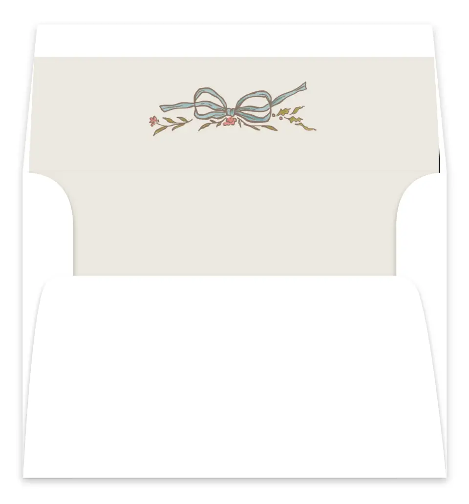 This is a Envelope Liners for 5 x 7 Card Envelope Liners for 5 x 7 Christmas Card called Charming Wreath printed in full color