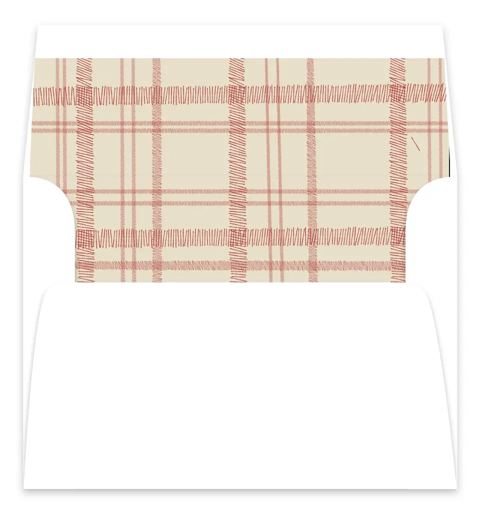 This is a Envelope Liners for 5 x 7 Card Envelope Liners for 5 x 7 Christmas Card called Classy Garland printed in full color