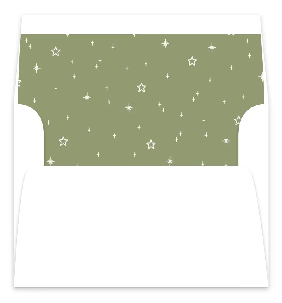 This is a Envelope Liners for 5 x 7 Card Envelope Liners for 5 x 7 Christmas Card called Love Came Down printed in full color