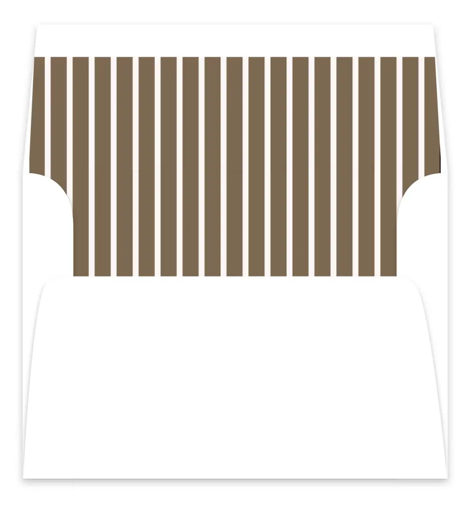 This is a Envelope Liners for 5 x 7 Card Bachelorette Party Accessorie called Cafe Bebe printed in full color