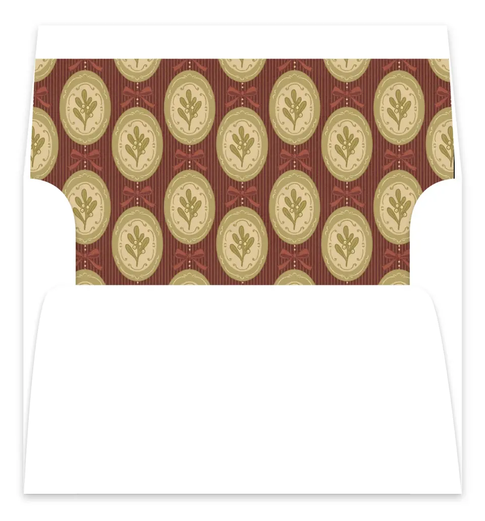 This is a Envelope Liners for 5 x 7 Card Envelope Liners for 5 x 7 Christmas Card called Goodwill to All printed in full color