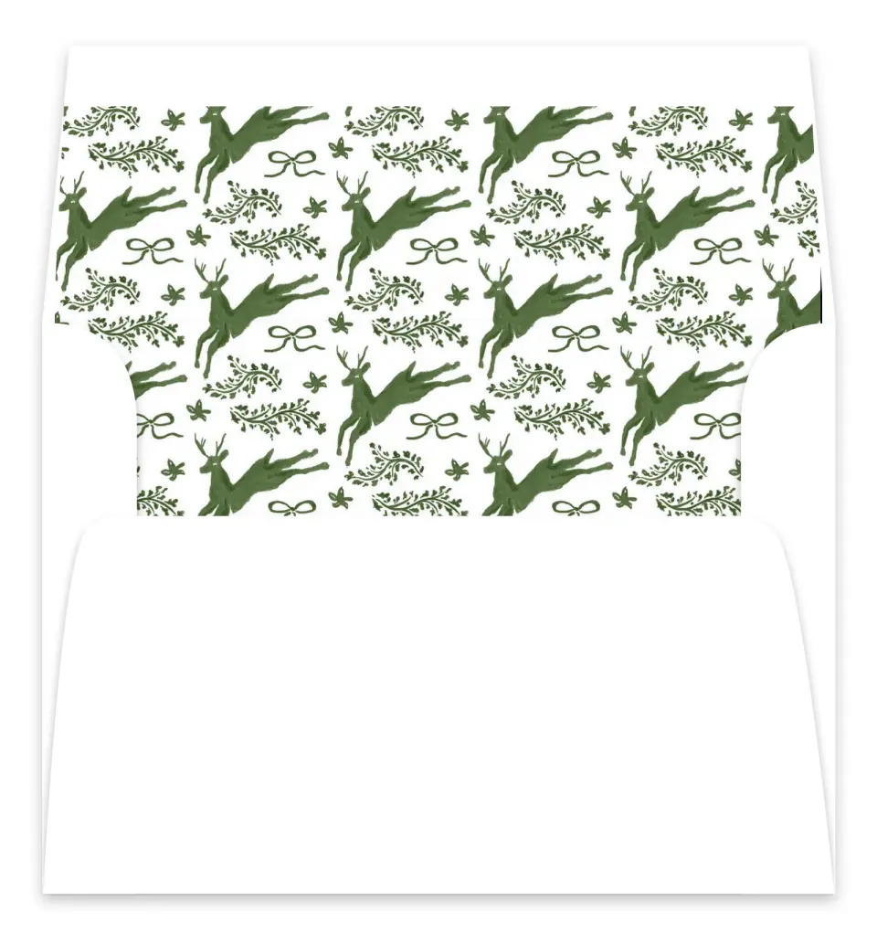 This is a Envelope Liners for 5 x 7 Card Envelope Liners for 5 x 7 Christmas Card called Winter Woodland printed in full color