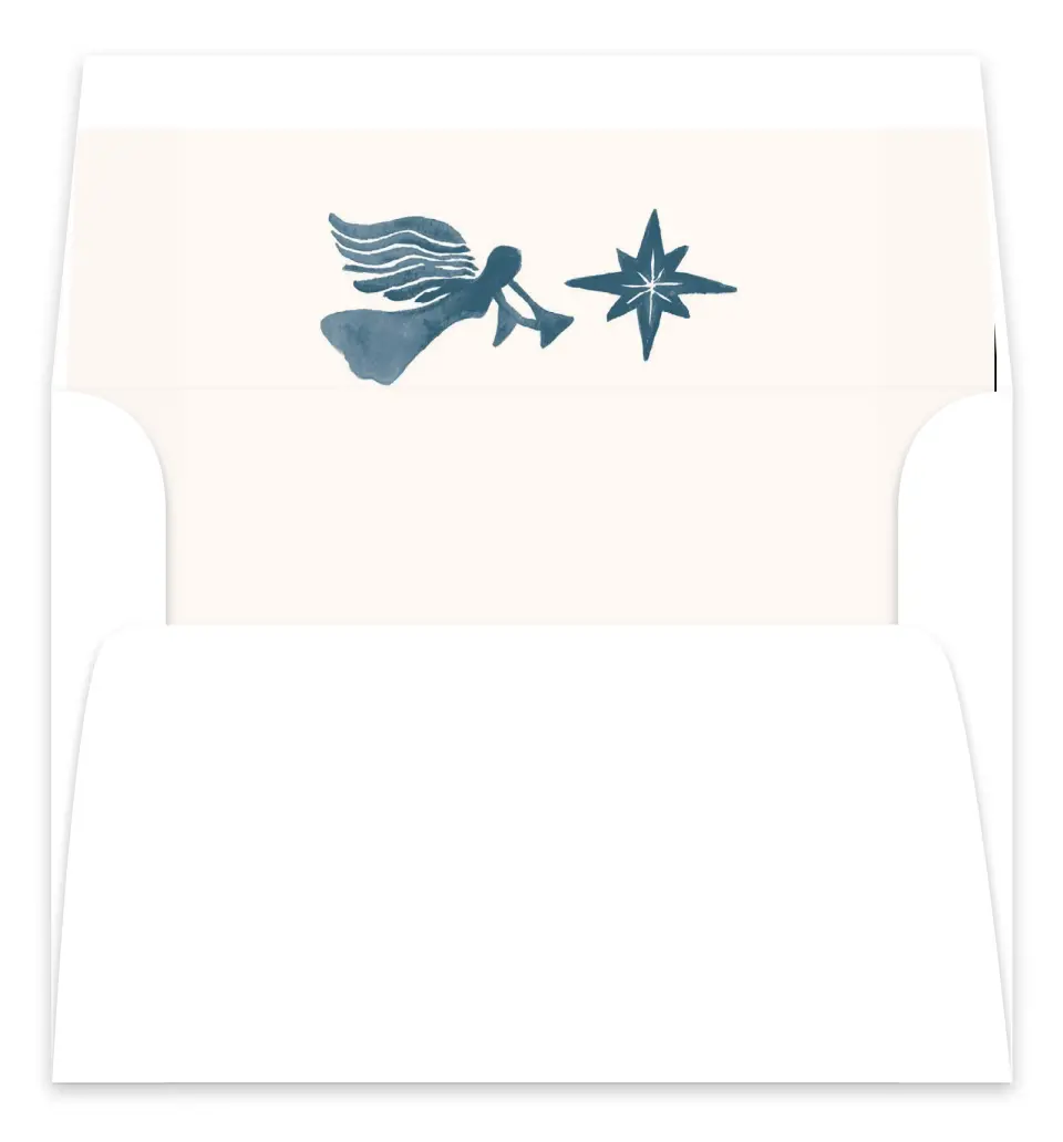 This is a Envelope Liners for 5 x 7 Card Envelope Liners for 5 x 7 Christmas Card called Heavenly Joy printed in full color