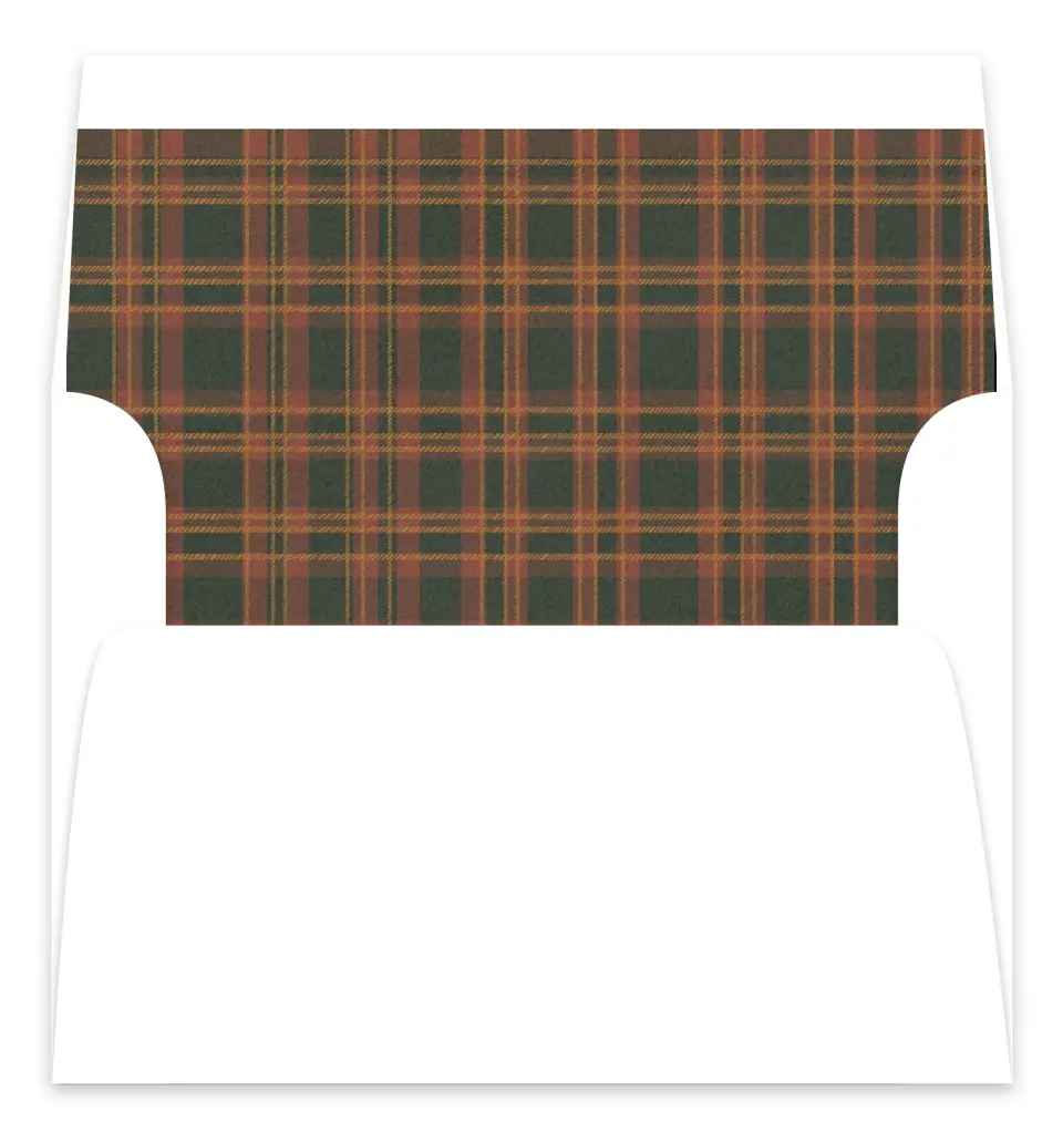This is a Envelope Liners for 5 x 7 Card Envelope Liners for 5 x 7 Christmas Card called Plaid Film Strip printed in full color