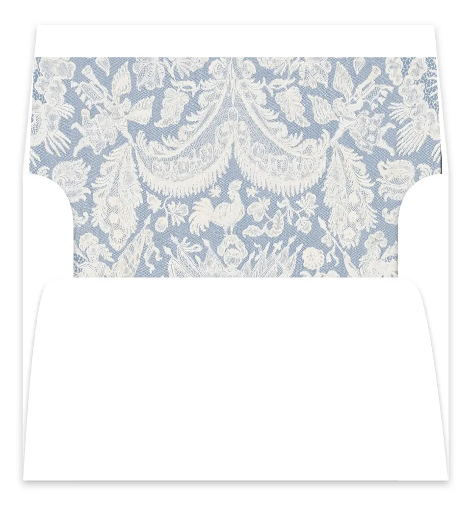 This is a Envelope Liners for 5 x 7 Card Bachelorette Party Accessorie called Laced in Love printed in full color