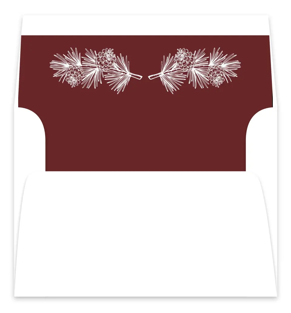 This is a Envelope Liners for 5 x 7 Card Envelope Liners for 5 x 7 Christmas Card called Professional Pine printed in full color