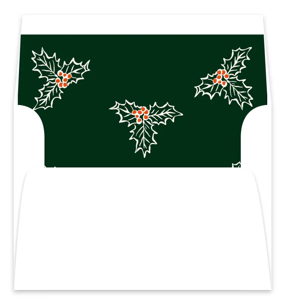 This is a Envelope Liners for 5 x 7 Card Envelope Liners for 5 x 7 Christmas Card called Corporate Celebration printed in full color