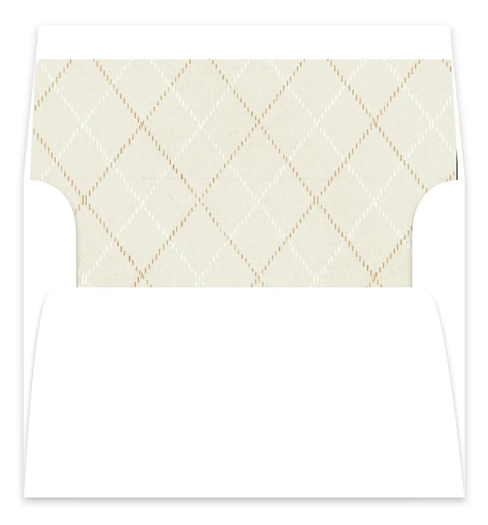 This is a Envelope Liners for 5 x 7 Card Envelope Liners for 5 x 7 Christmas Card called Plaid Pattern printed in full color