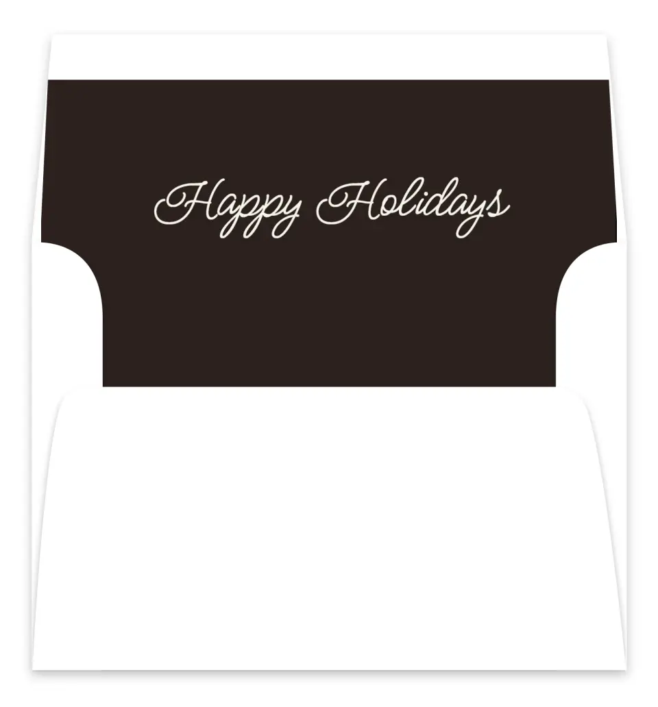 This is a Envelope Liners for 5 x 7 Card Envelope Liners for 5 x 7 Christmas Card called Business Partners printed in full color