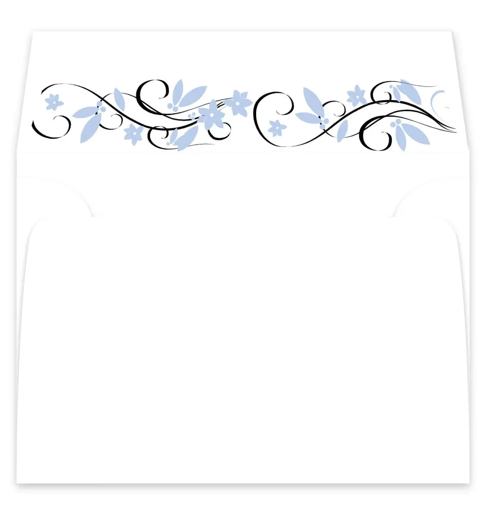 This is a  7¼" x 6⅞" Envelope Liners (ELF) called Floral Flourish printed in full color