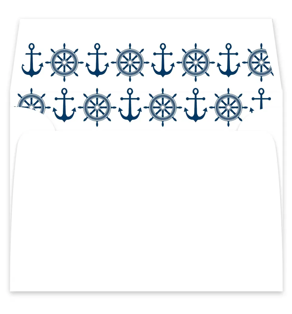 This is a  7¼" x 6⅞" Envelope Liners (ELF) called Nautical Feelings printed in full color