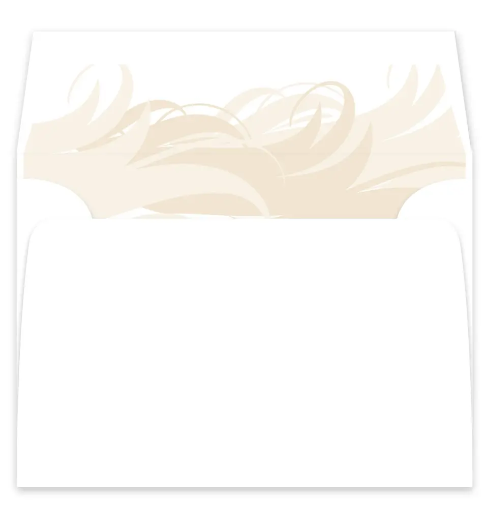 This is a  7¼" x 6⅞" Envelope Liners (ELF) called Whispering Feather printed in full color