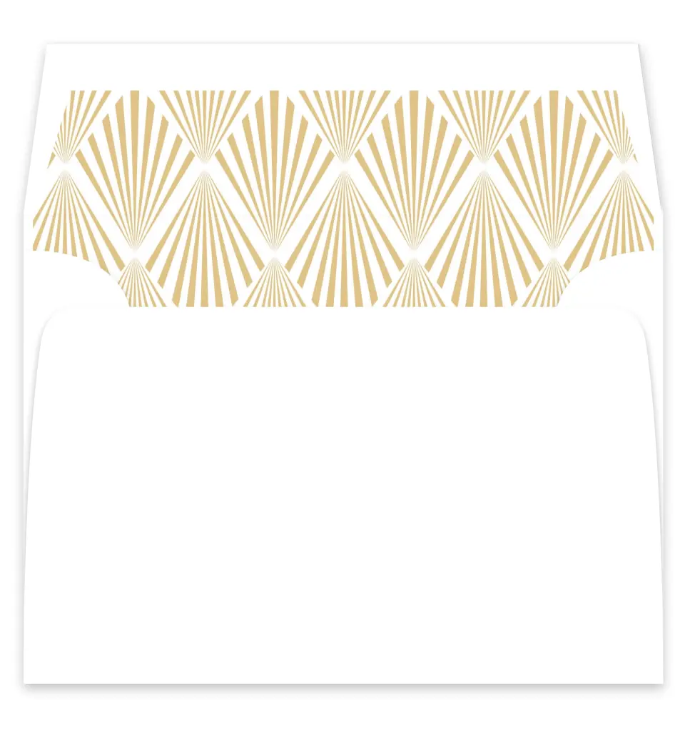This is a  7¼" x 6⅞" Envelope Liners (ELF) called Deco Glam printed in full color