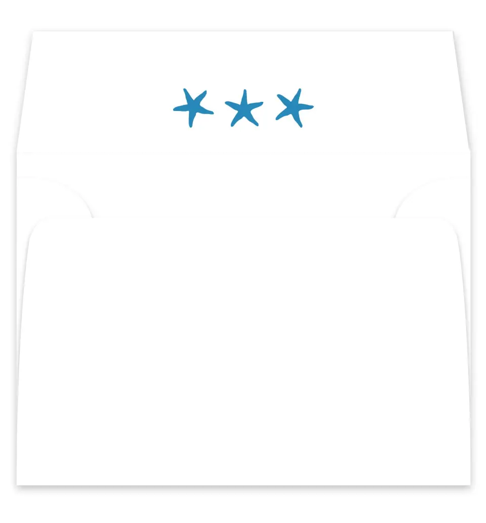This is a  7¼" x 6⅞" Envelope Liners (ELF) called Making Waves printed in full color