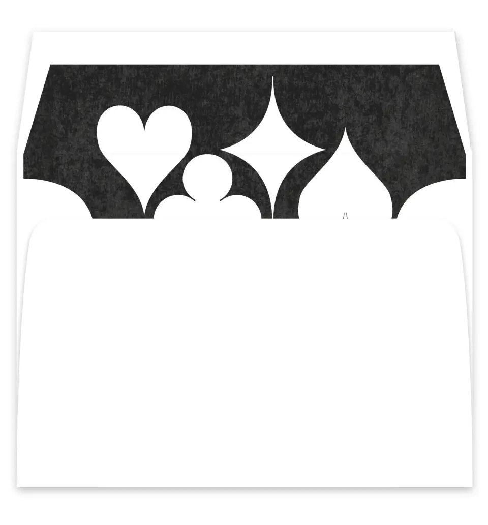This is a  7¼" x 6⅞" Envelope Liners (ELF) called Vegas Luxe printed in full color