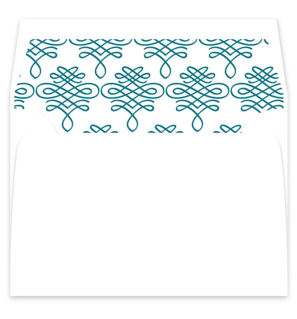 This is a  7¼" x 6⅞" Envelope Liners (ELF) called Simple Luxury printed in full color