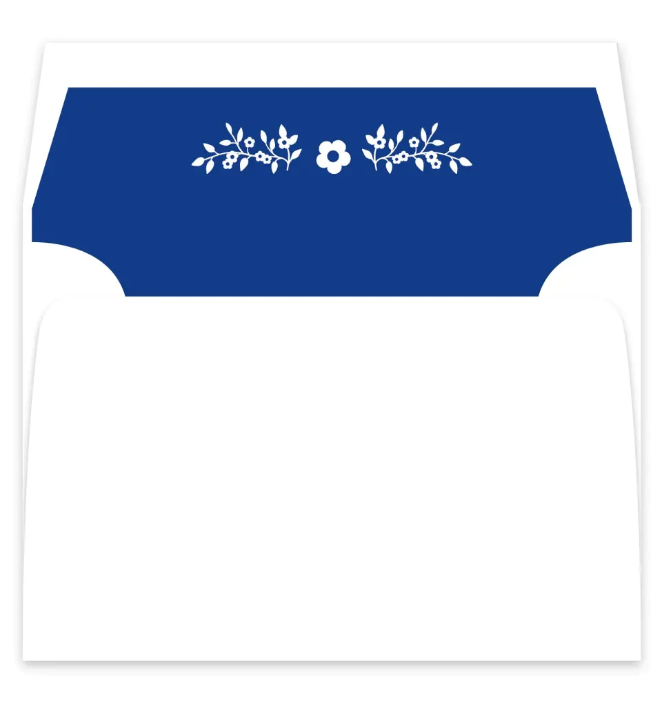 This is a  7¼" x 6⅞" Envelope Liners (ELF) called Secret Garden printed in full color