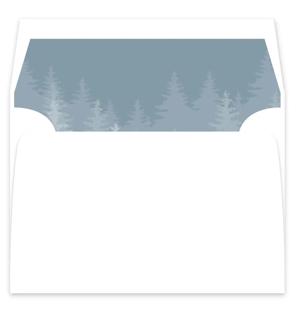 This is a  7¼" x 6⅞" Envelope Liners (ELF) called Woodland Wishes printed in full color