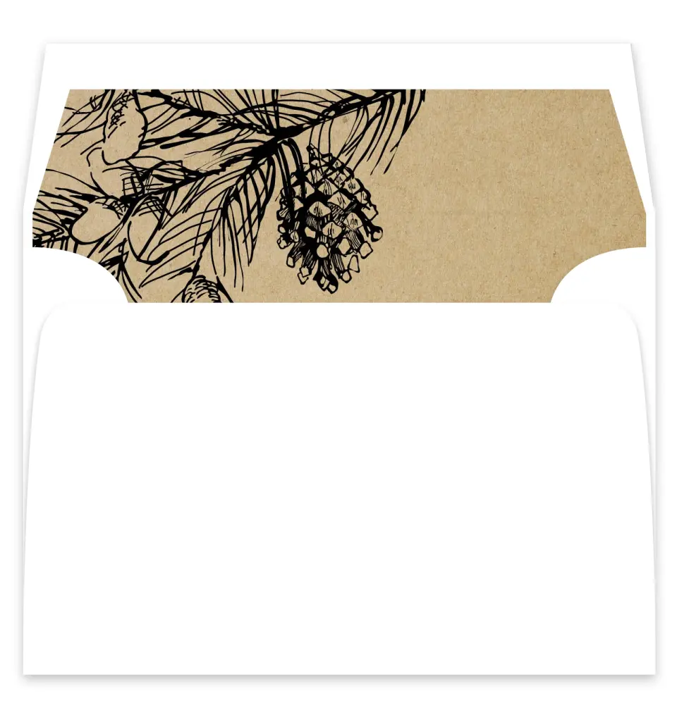 This is a  7¼" x 6⅞" Envelope Liners (ELF) called Everlasting Love printed in full color