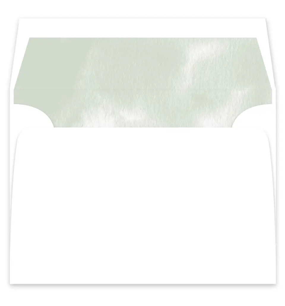 This is a  7¼" x 6⅞" Envelope Liners (ELF) called Watercolor Laurel printed in full color