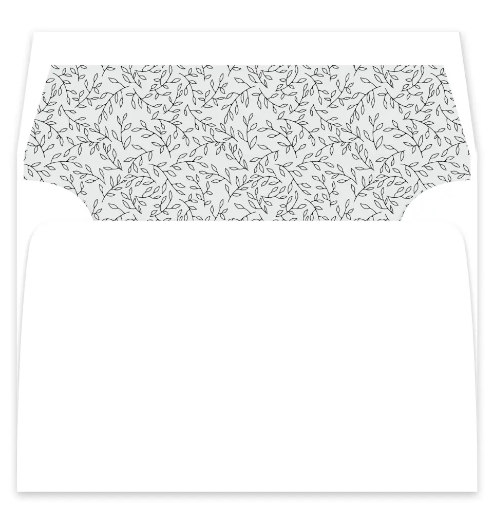 This is a  7¼" x 6⅞" Envelope Liners (ELF) called Naturally Leaves printed in full color