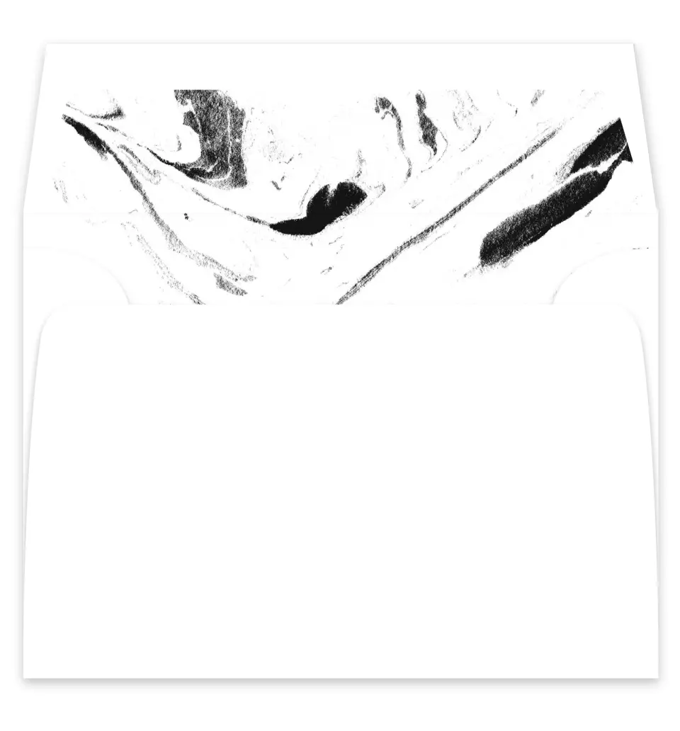 This is a  7¼" x 6⅞" Envelope Liners (ELF) called Elegant Marble printed in full color