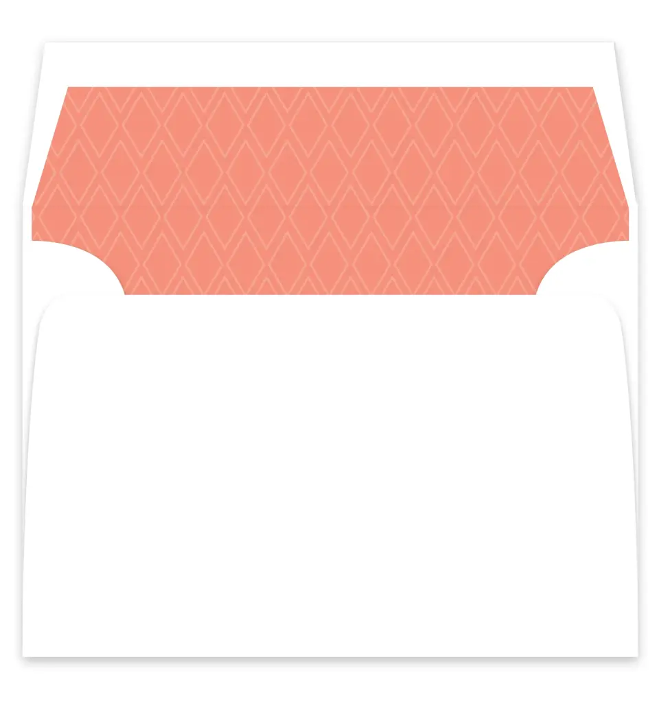 This is a  7¼" x 6⅞" Envelope Liners (ELF) called Diamond Garden printed in full color
