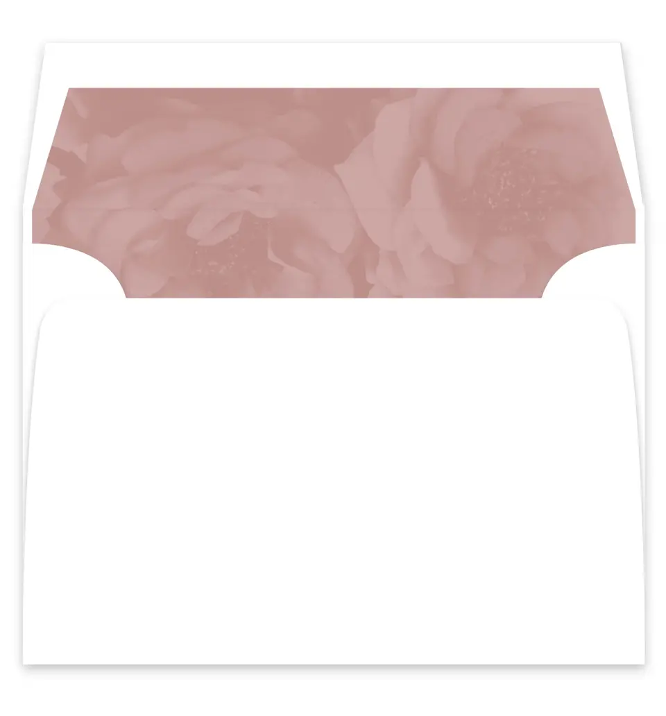 This is a  7¼" x 6⅞" Envelope Liners (ELF) called Blushing Beauty printed in full color