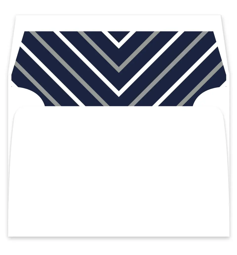 This is a  7¼" x 6⅞" Envelope Liners (ELF) called Posh Chevron printed in full color