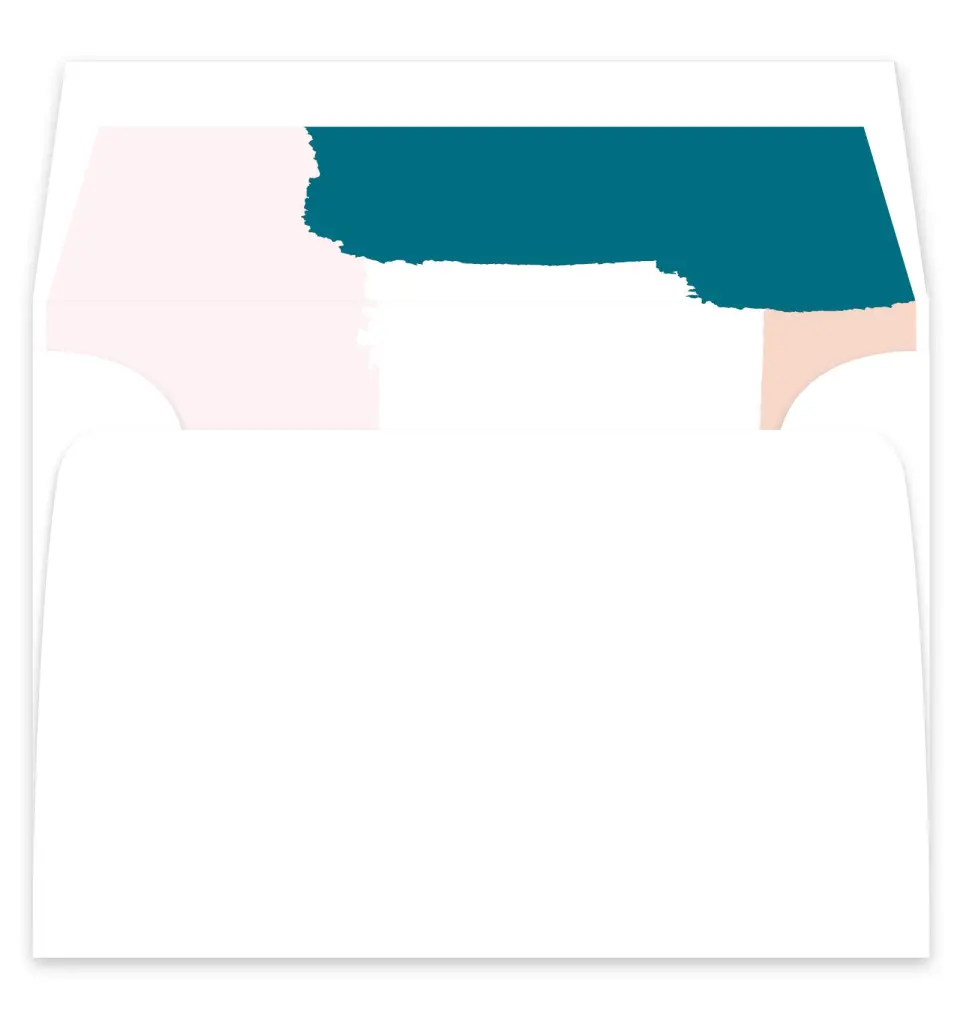 This is a  7¼" x 6⅞" Envelope Liners (ELF) called Bold Brushstrokes printed in full color