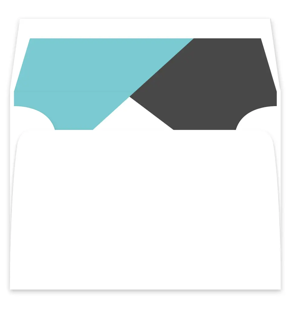 This is a  7¼" x 6⅞" Envelope Liners (ELF) called Mod Blocks printed in full color