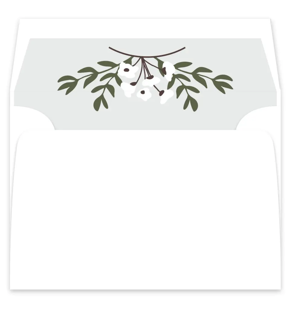 This is a  7¼" x 6⅞" Envelope Liners (ELF) called Floral Bliss printed in full color