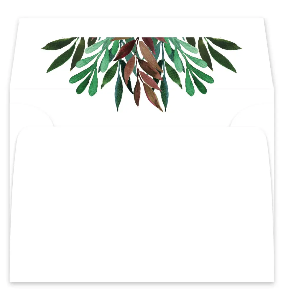This is a  7¼" x 6⅞" Envelope Liners (ELF) called Graceful Frame printed in full color