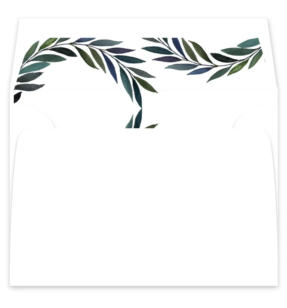 This is a  7¼" x 6⅞" Envelope Liners (ELF) called Laurel Crown printed in full color