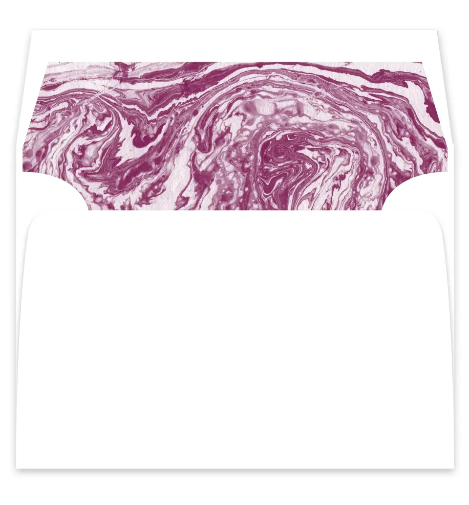 This is a  7¼" x 6⅞" Envelope Liners (ELF) called Marble Mystique printed in full color