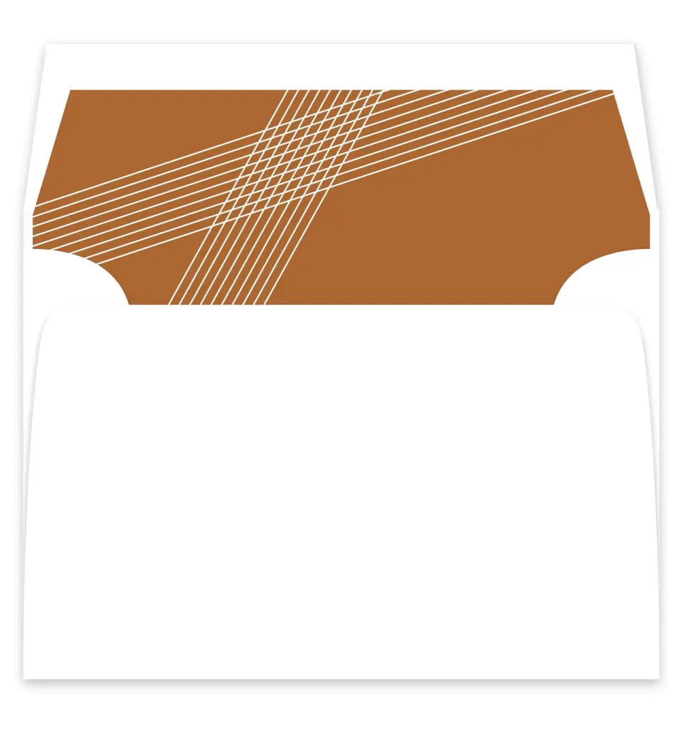This is a  7¼" x 6⅞" Envelope Liners (ELF) called Dashing Strands printed in full color