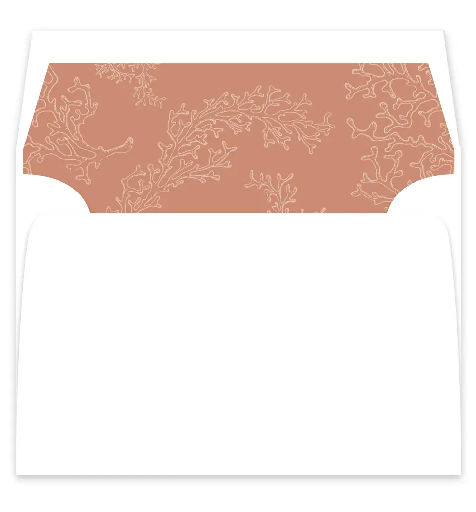 This is a  7¼" x 6⅞" Envelope Liners (ELF) called Tropical Heaven printed in full color