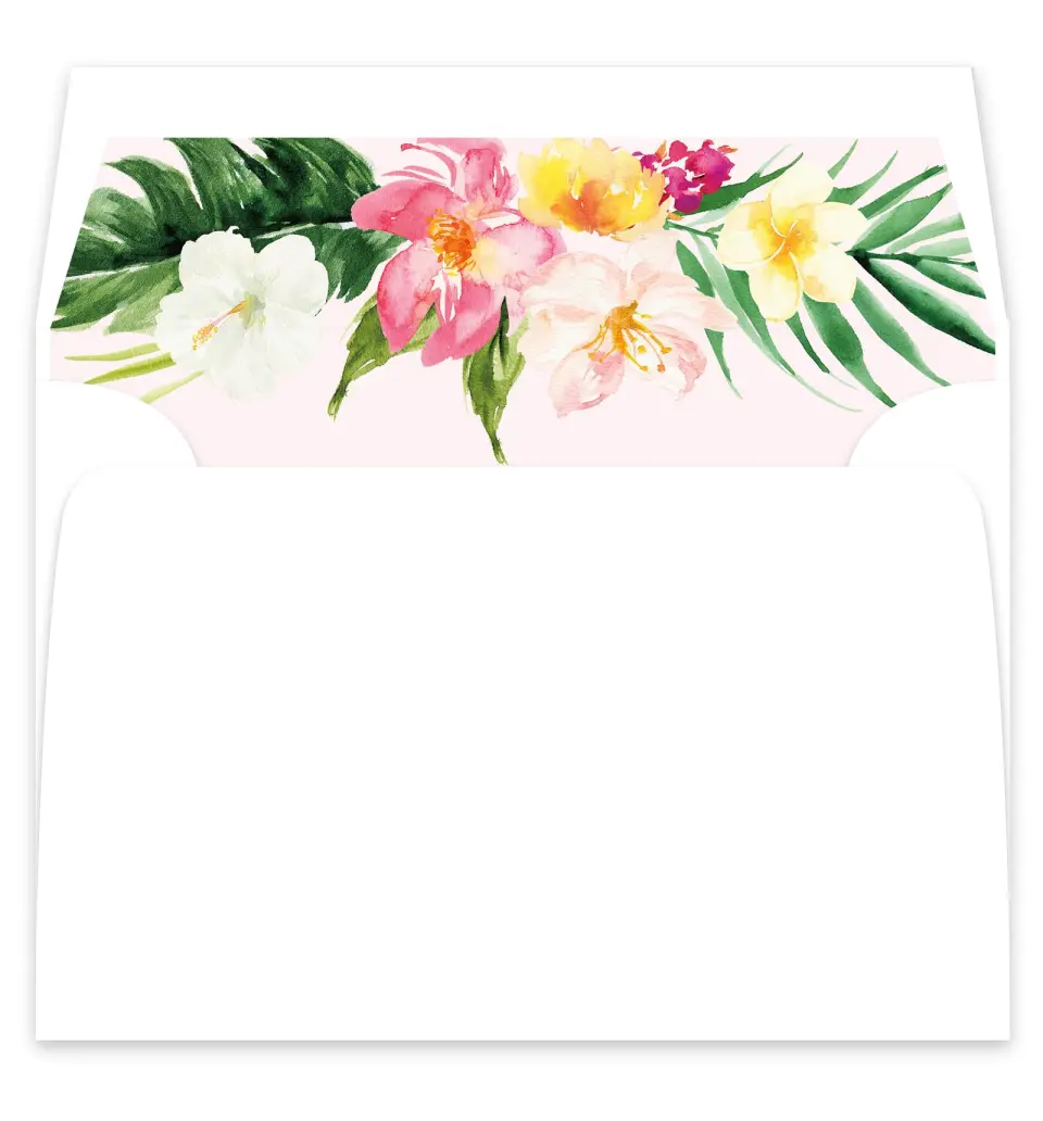 This is a  7¼" x 6⅞" Envelope Liners (ELF) called Paradise of Love printed in full color