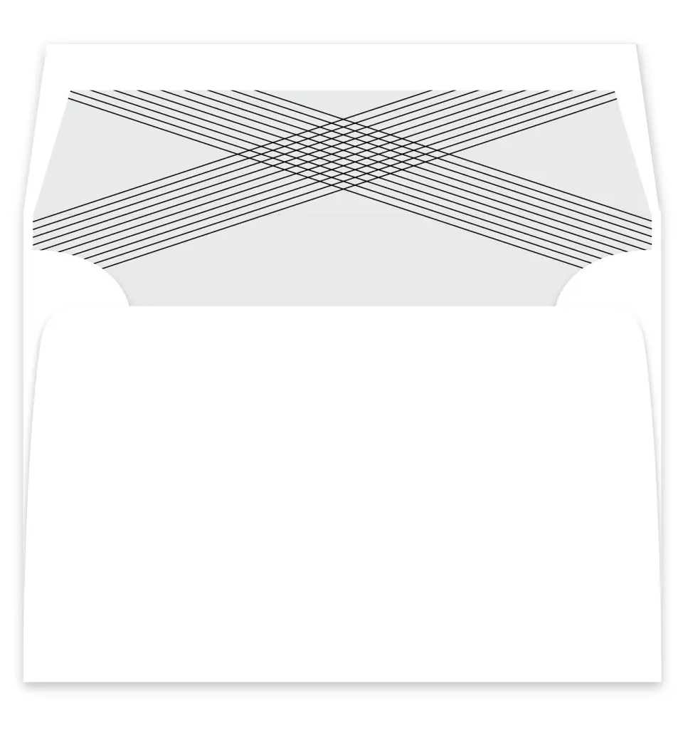 This is a  7¼" x 6⅞" Envelope Liners (ELF) called Dearest Lines printed in full color